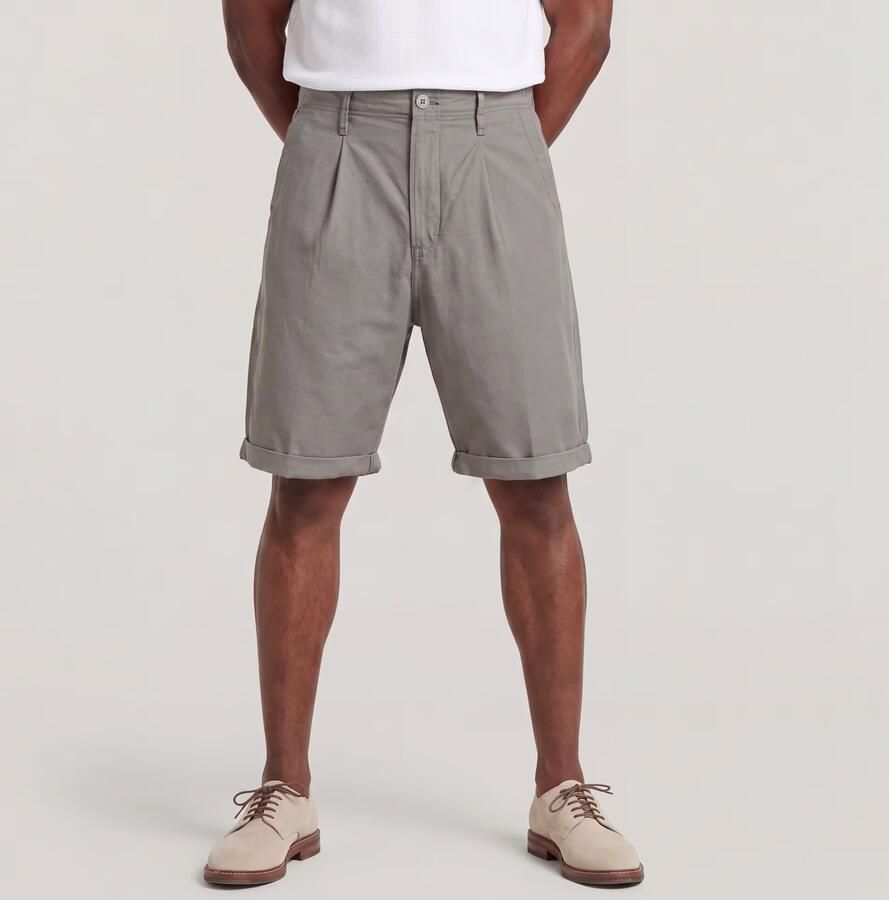 G-Star RAW Pleated Chino Short Groen Heren - Foto 3