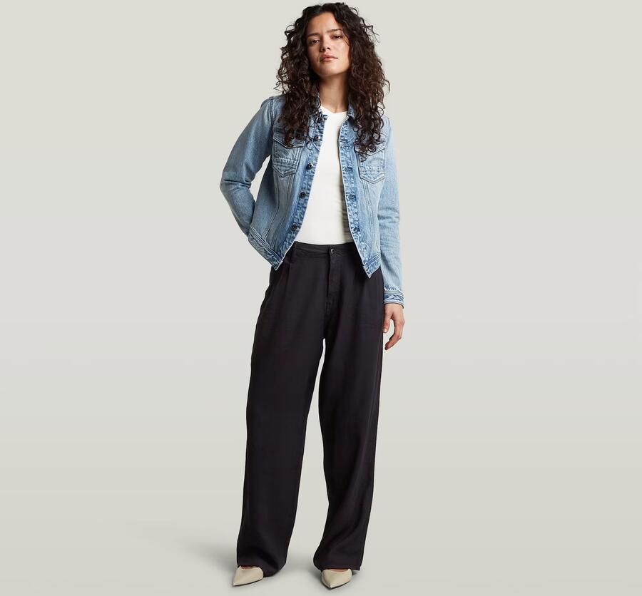 G-Star RAW Pleated Chino Zwart Dames - Foto 4