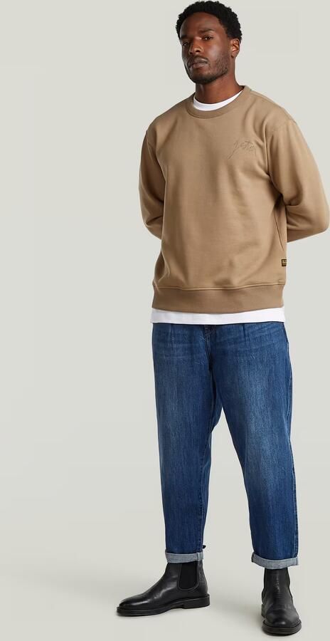 G-Star RAW Pleated Denim Relaxed Tapered Chino Donkerblauw Heren - Foto 5