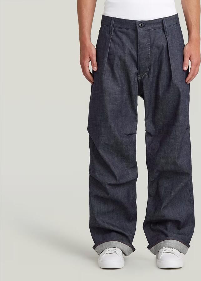 G-Star RAW Pleated Denim Selvedge Pant 2.0 Donkerblauw Heren