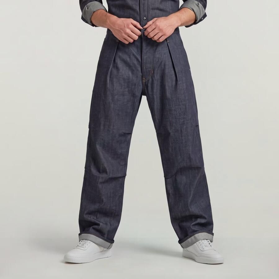 G-Star RAW Pleated Denim Selvedge Pant 2.0 Donkerblauw Heren - Foto 3