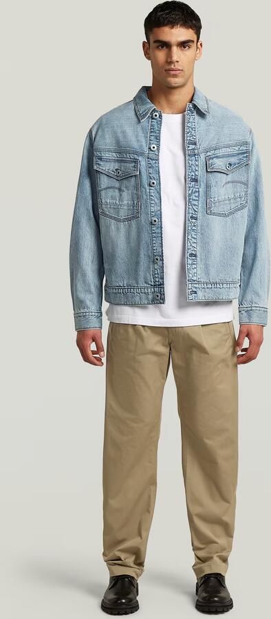 G-Star RAW Pleated Loose Tapered Chino Beige Heren - Foto 6