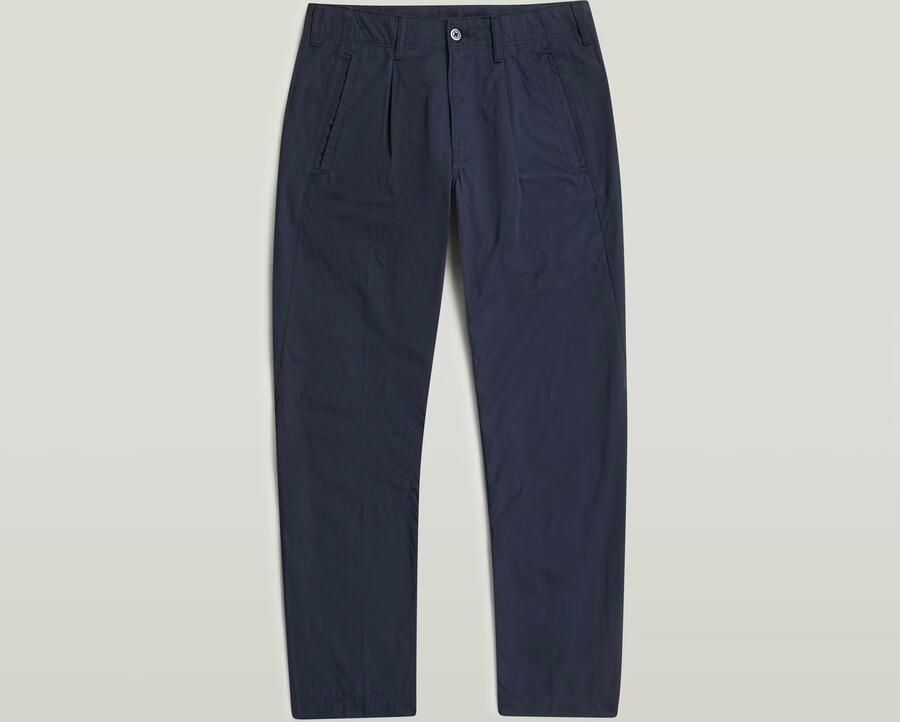 G-Star RAW Pleated Loose Tapered Chino Donkerblauw Heren - Foto 3