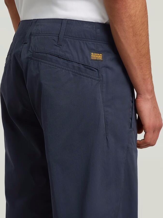 G-Star RAW Pleated Loose Tapered Chino Donkerblauw Heren - Foto 4