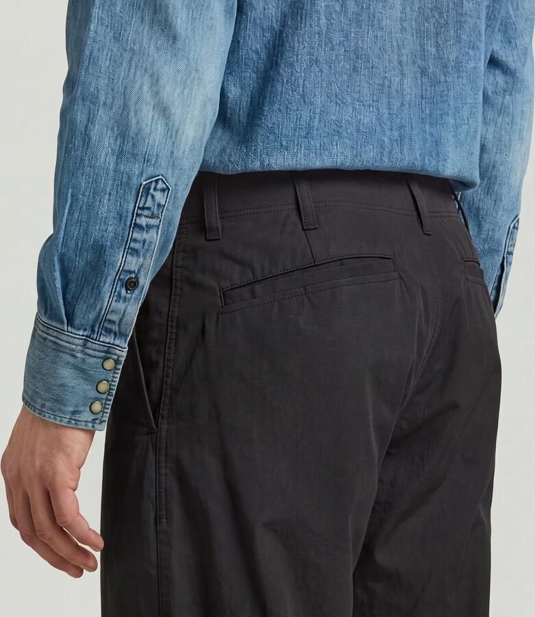 G-Star RAW Pleated Loose Tapered Chino Zwart Heren - Foto 4