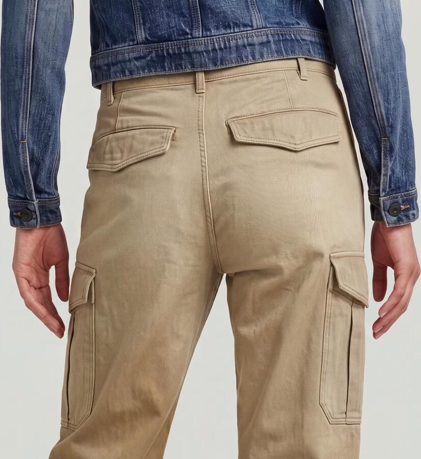 G-Star RAW Pleated Tapered Cargo Chino Beige Dames - Foto 4
