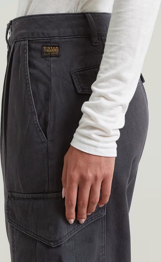 G-Star RAW Pleated Tapered Cargo Chino Grijs Dames - Foto 4