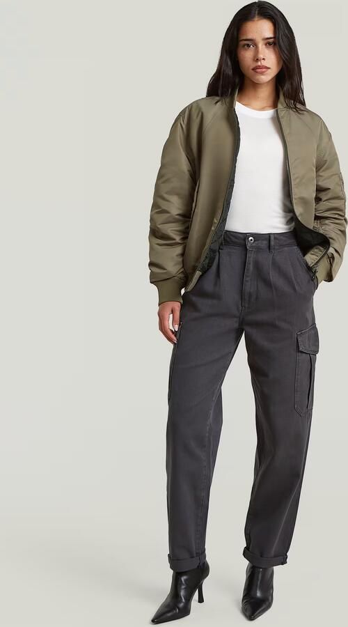 G-Star RAW Pleated Tapered Cargo Chino Grijs Dames - Foto 5