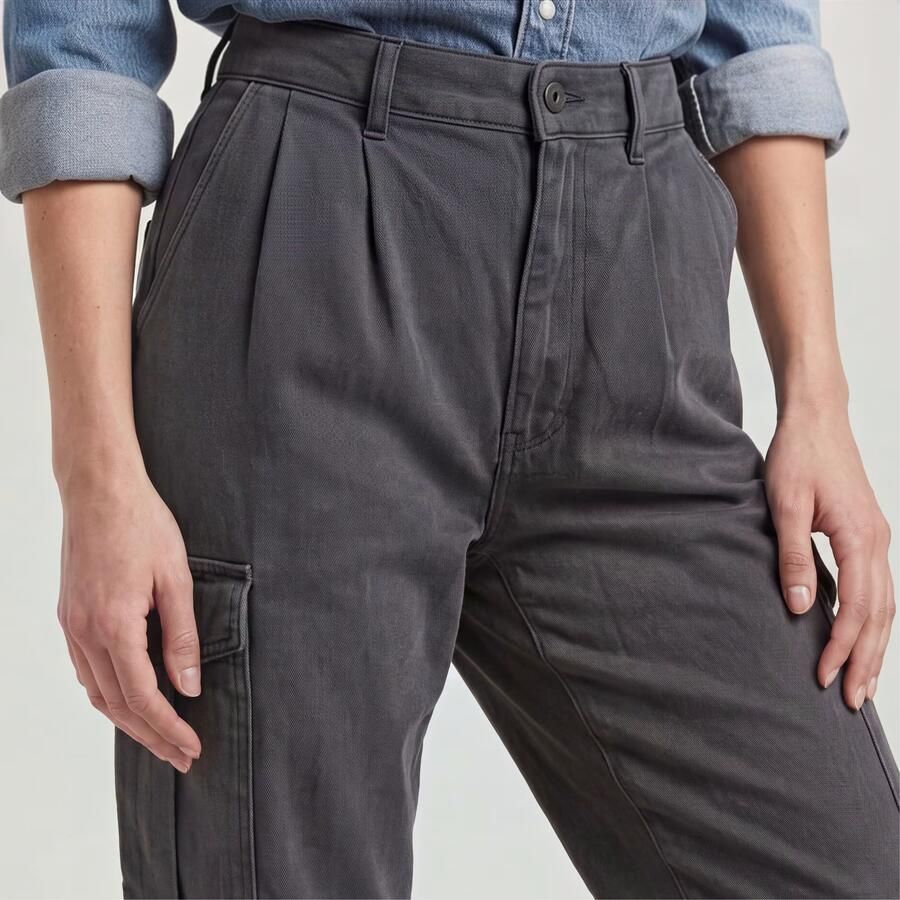 G-Star RAW Pleated Tapered Cargo Chino Grijs Dames - Foto 3