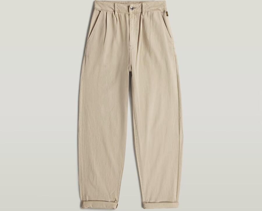 G-Star RAW Pleated Tapered Chino Beige Dames - Foto 4