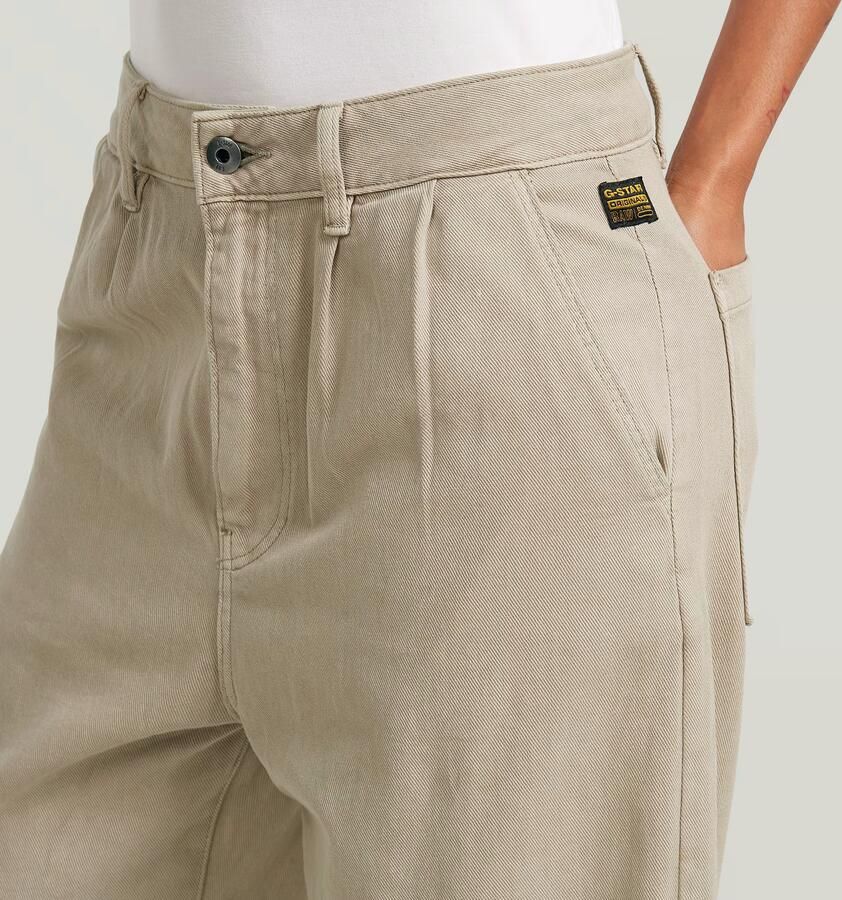 G-Star RAW Pleated Tapered Chino Beige Dames - Foto 3