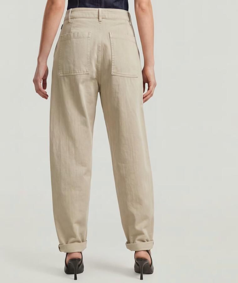 G-Star RAW Pleated Tapered Chino Beige Dames - Foto 5