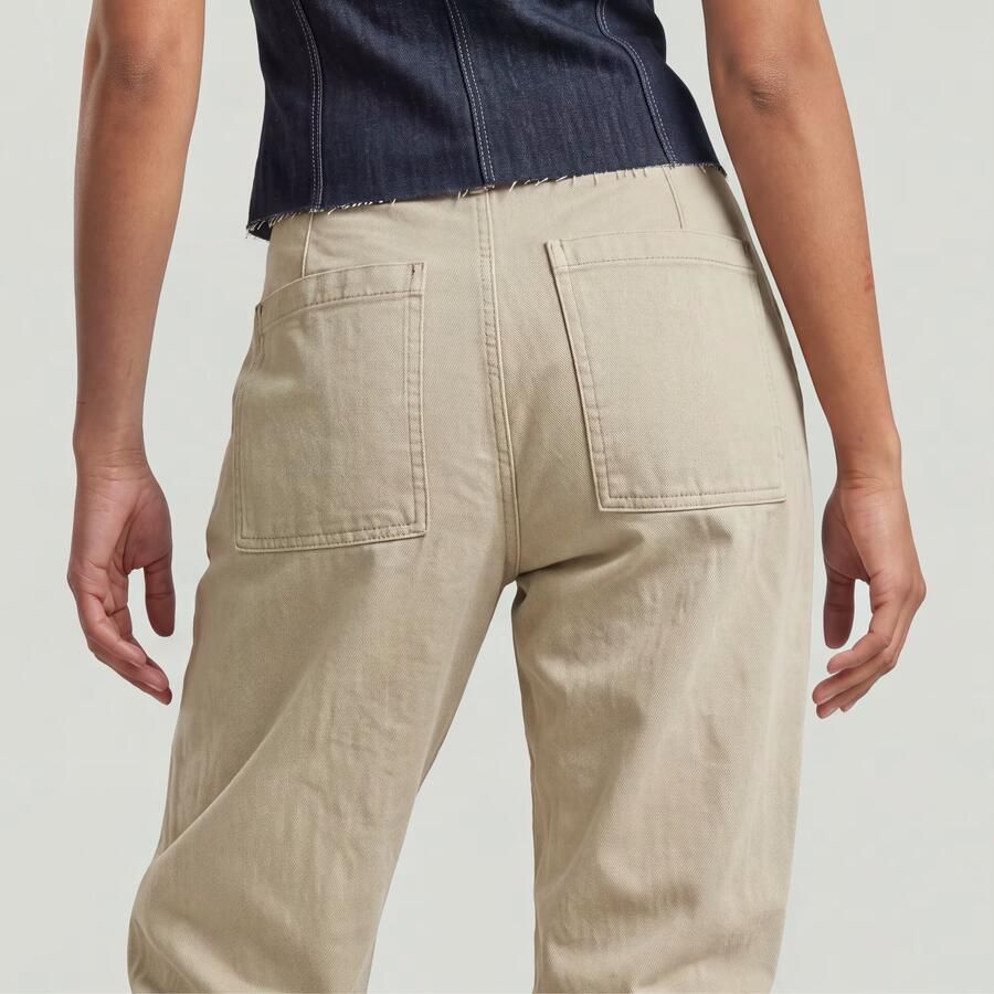G-Star RAW Pleated Tapered Chino Beige Dames - Foto 3