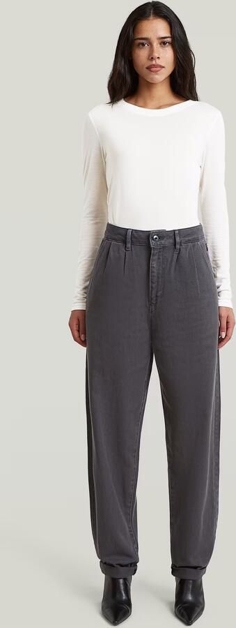 G-Star RAW Pleated Tapered Chino Grijs Dames - Foto 7