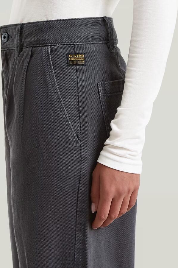 G-Star RAW Pleated Tapered Chino Grijs Dames - Foto 4