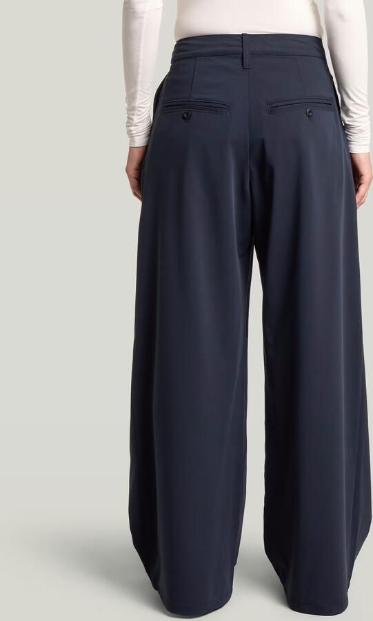 G-Star RAW Pleated Wrap Loose Broek Donkerblauw Dames - Foto 4