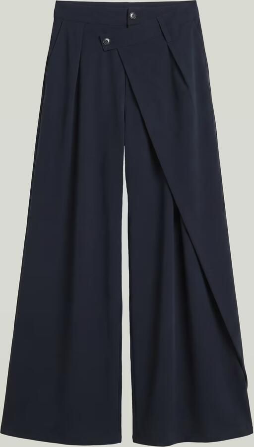 G-Star RAW Pleated Wrap Loose Broek Donkerblauw Dames - Foto 5