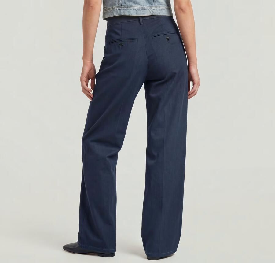 G-Star RAW Pleated Wrap Loose Jeans Donkerblauw Dames - Foto 5