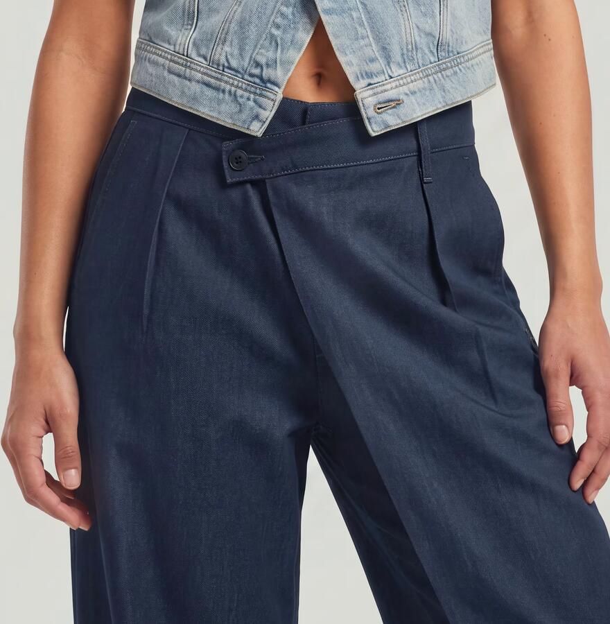 G-Star RAW Pleated Wrap Loose Jeans Donkerblauw Dames - Foto 4