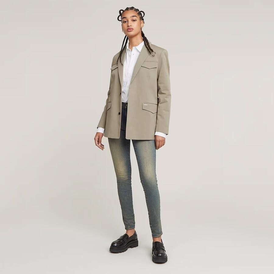 G-Star RAW Pocket Blazer Beige Dames - Foto 2