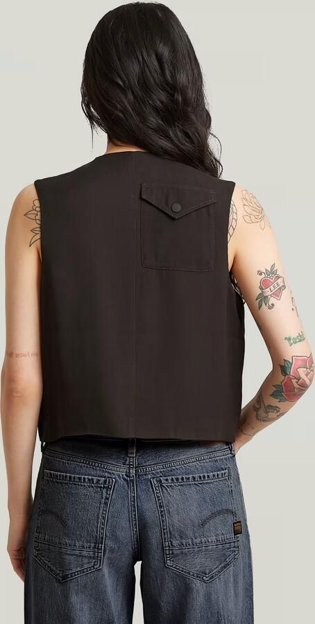 G-Star RAW Pocket Gilet Bruin Dames - Foto 5