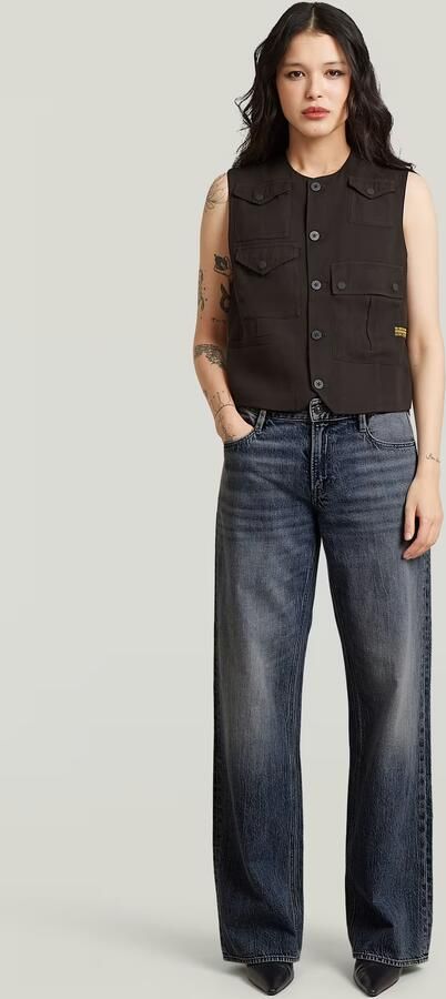 G-Star RAW Pocket Gilet Bruin Dames - Foto 7