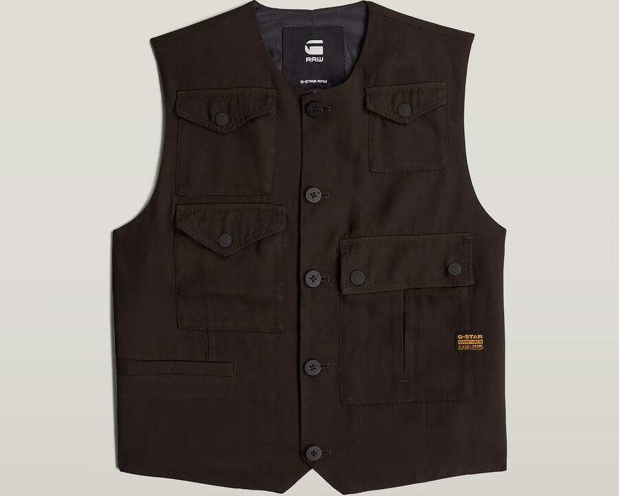 G-Star RAW Pocket Gilet Bruin Dames - Foto 3
