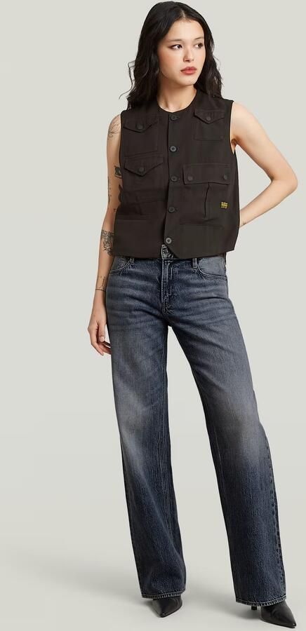G-Star RAW Pocket Gilet Bruin Dames - Foto 6