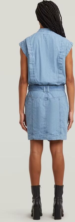 G-Star RAW Pocket Jurk Lichtblauw Dames - Foto 6