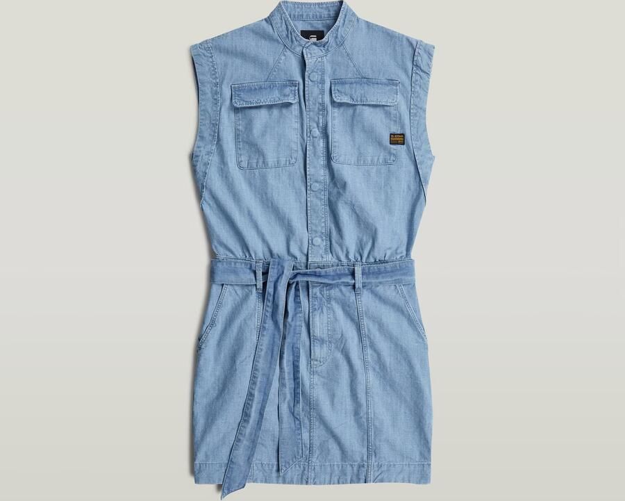 G-Star RAW Pocket Jurk Lichtblauw Dames - Foto 3