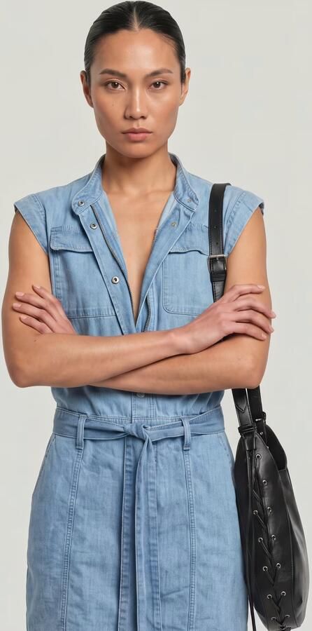 G-Star RAW Pocket Jurk Lichtblauw Dames - Foto 6