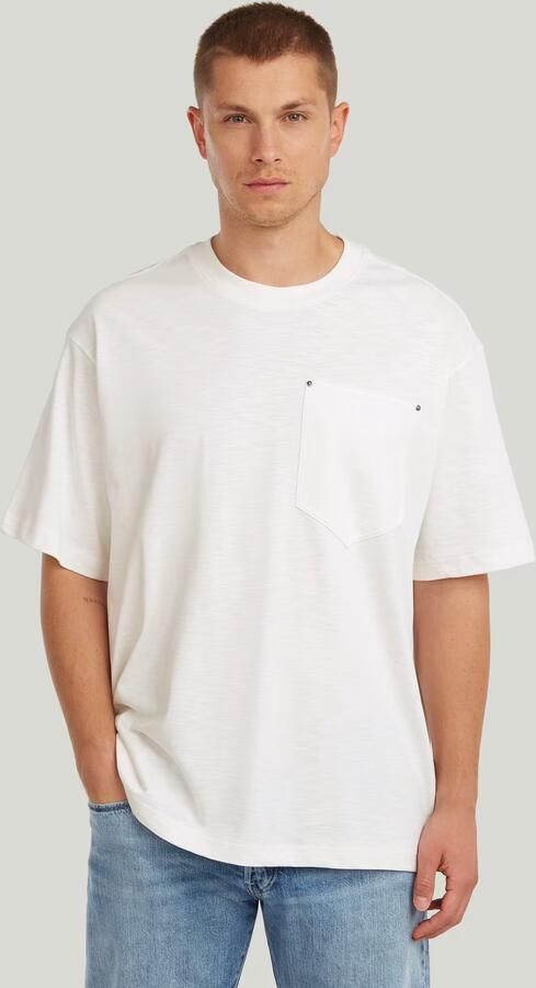 G-Star RAW Pocket Loose T-Shirt Wit Heren