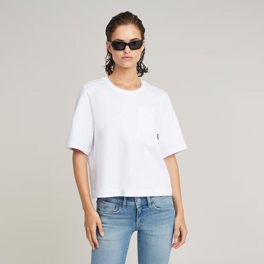 G-Star RAW Pocket Top Wit Dames - Foto 7