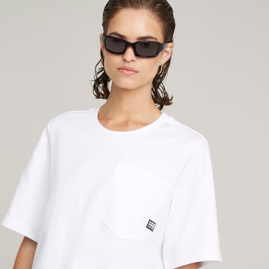 G-Star RAW Pocket Top Wit Dames - Foto 3