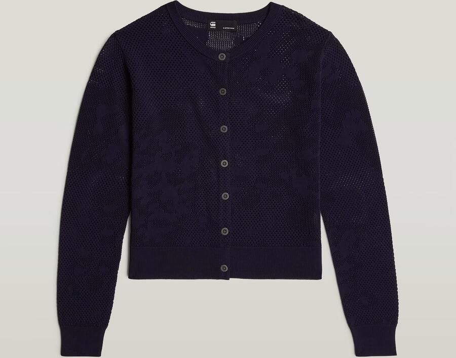 G-Star RAW Pointelle Cardi Gebreide Trui Donkerblauw Dames - Foto 4