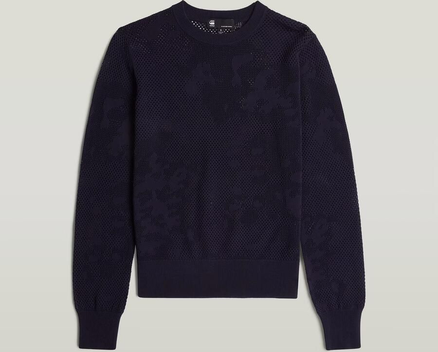 G-Star RAW Pointelle Gebreide Pullover Donkerblauw Dames - Foto 3