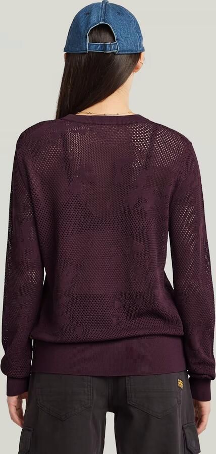 G-Star RAW Pointelle Gebreide Pullover Rood Dames - Foto 4