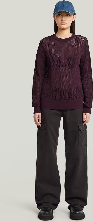 G-Star RAW Pointelle Gebreide Pullover Rood Dames - Foto 5