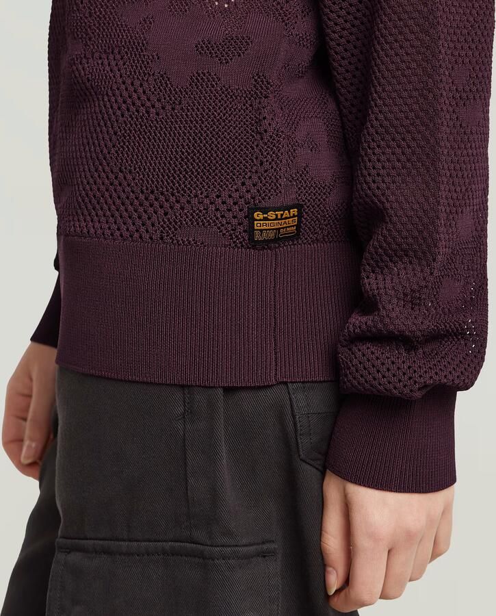 G-Star RAW Pointelle Gebreide Pullover Rood Dames - Foto 3