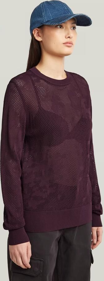 G-Star RAW Pointelle Gebreide Pullover Rood Dames - Foto 6