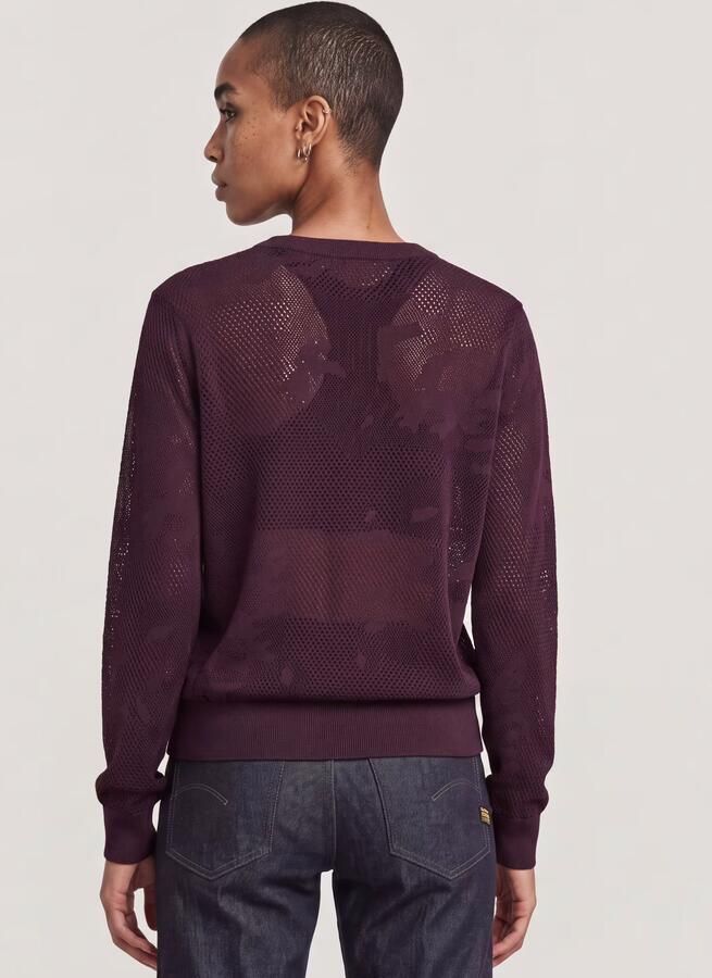 G-Star RAW Pointelle Gebreide Pullover Rood Dames - Foto 4