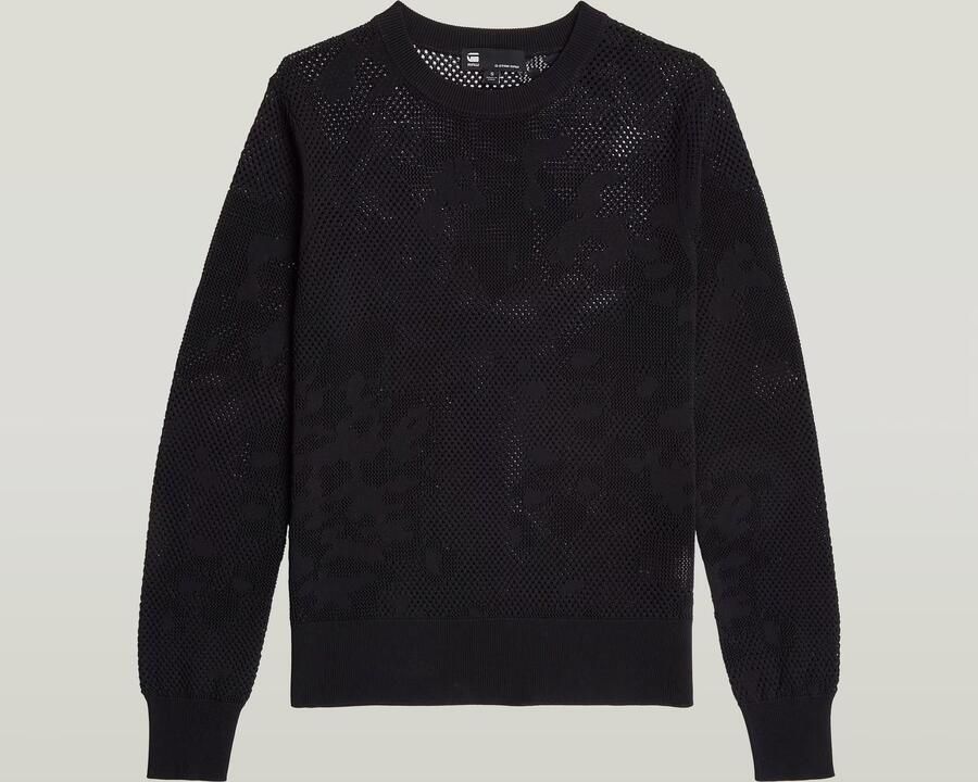 G-Star RAW Pointelle Gebreide Pullover Zwart Dames - Foto 5