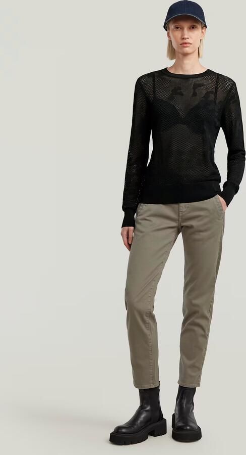 G-Star RAW Pointelle Gebreide Pullover Zwart Dames - Foto 6