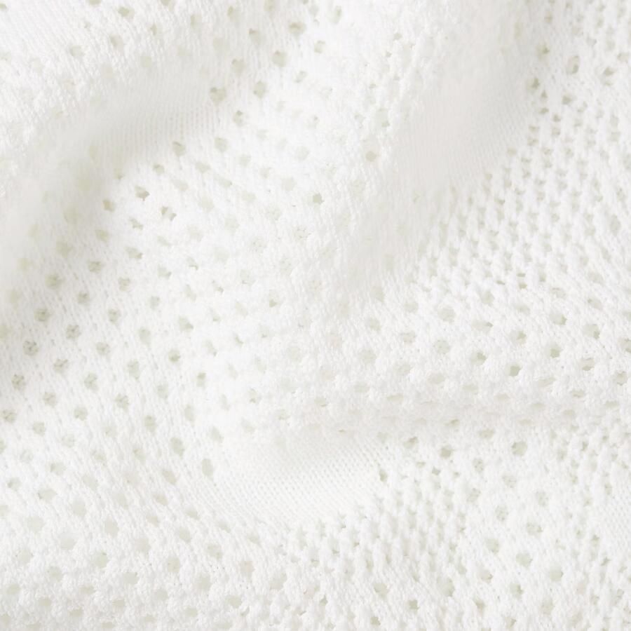 G-Star RAW Pointelle Slim Gebreide Polo Wit Dames