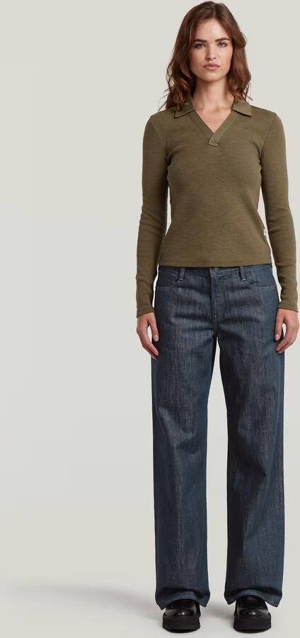 G-Star RAW Polo Top Slim Groen Dames - Foto 5