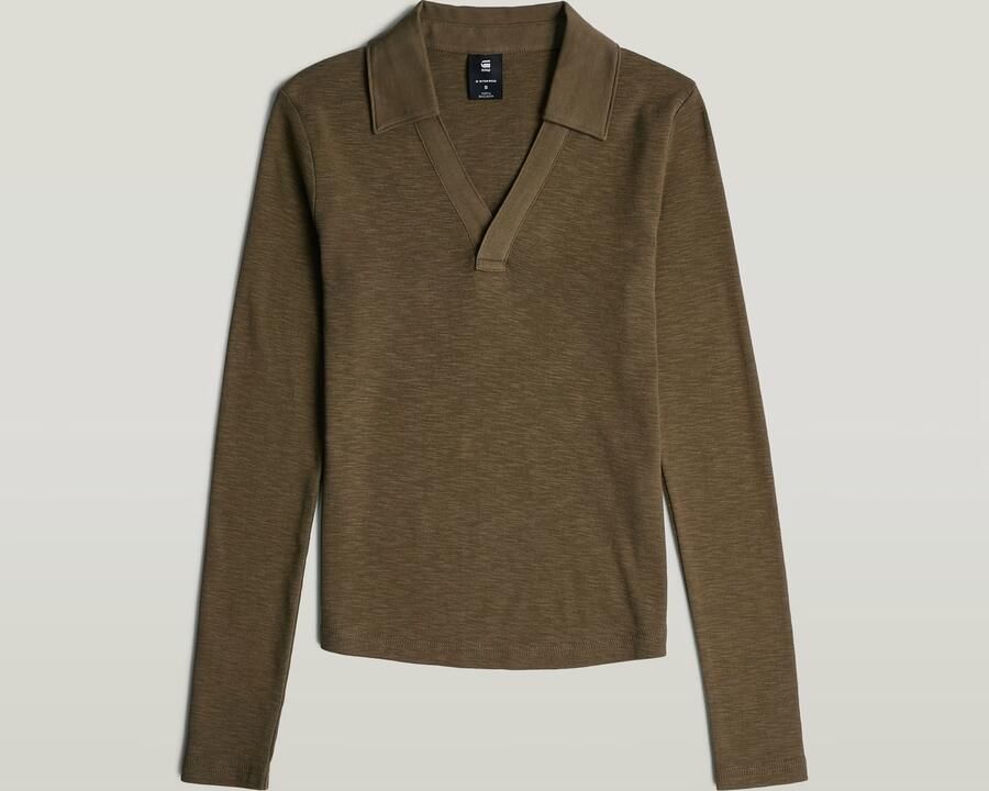 G-Star RAW Polo Top Slim Groen Dames - Foto 3