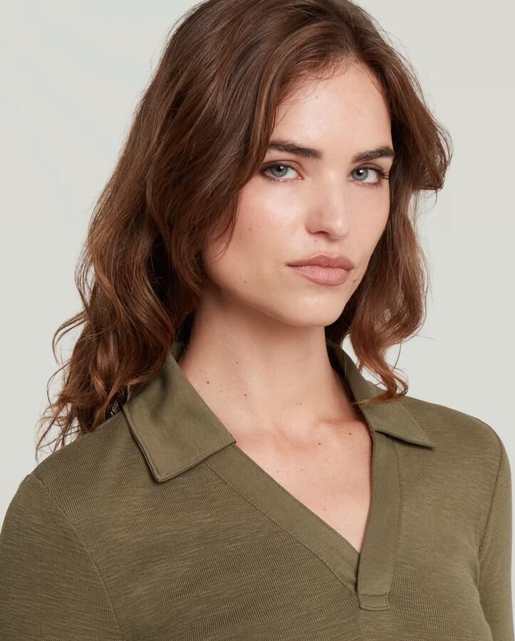 G-Star RAW Polo Top Slim Groen Dames - Foto 2