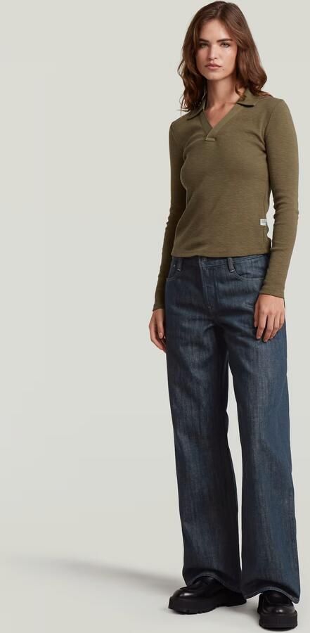 G-Star RAW Polo Top Slim Groen Dames - Foto 4