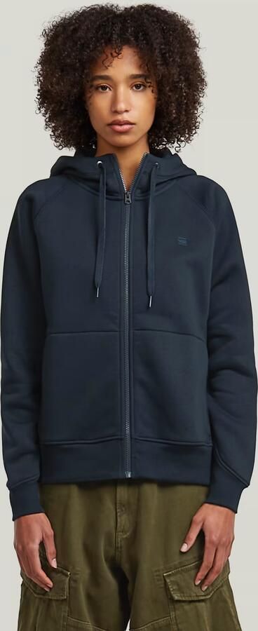 G-Star RAW Premium Core 2.1 Hoodie Zip Thru Sweater Donkerblauw Dames