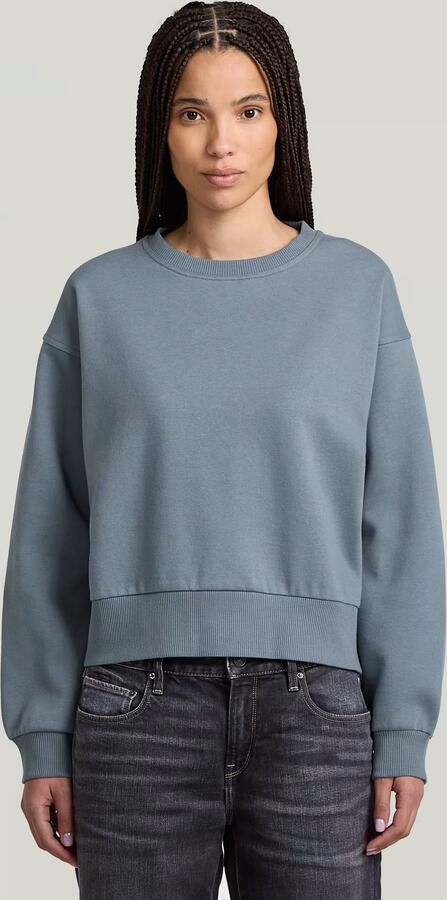 G-Star RAW Premium Core Cropped Loose Sweater Grijs Dames - Foto 5